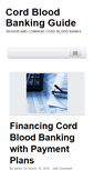 Mobile Screenshot of bankingcordblood.org